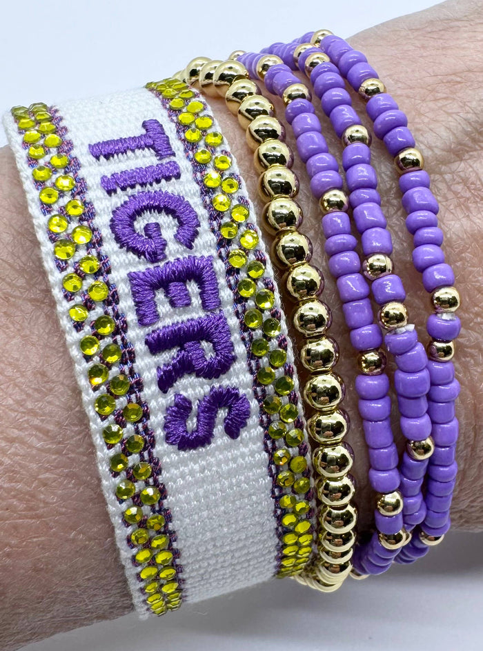 Tigers Bling Team Tassel Bracelet