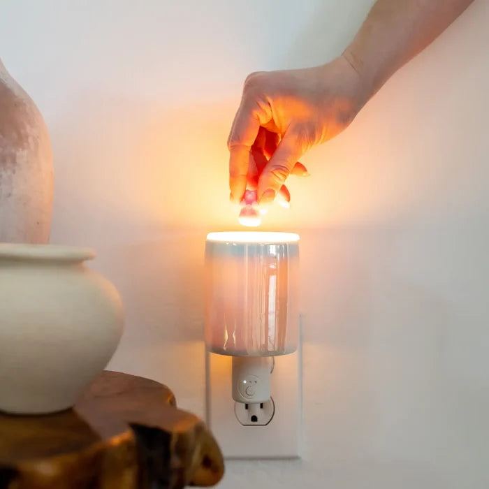 timer outlet wax warmer for wax melts - opalescent