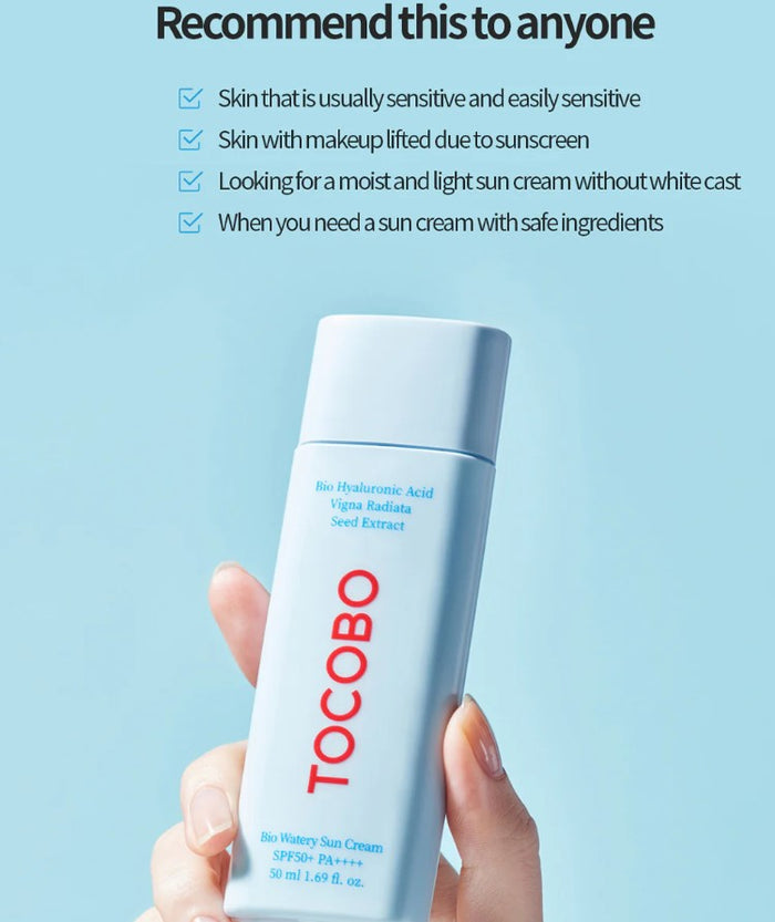 Tocobo Bio Hyaluronic Acid Wattery Sun Cream SPF50+ PA++++ 1.69 oz / 50ml
