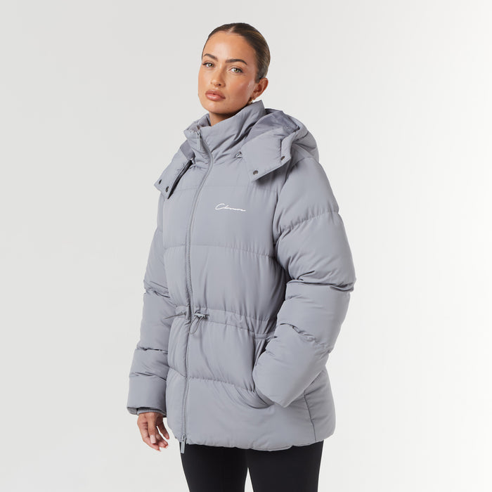 Women's  Slate Toggle Waist Puffer  Closure London  Front View
