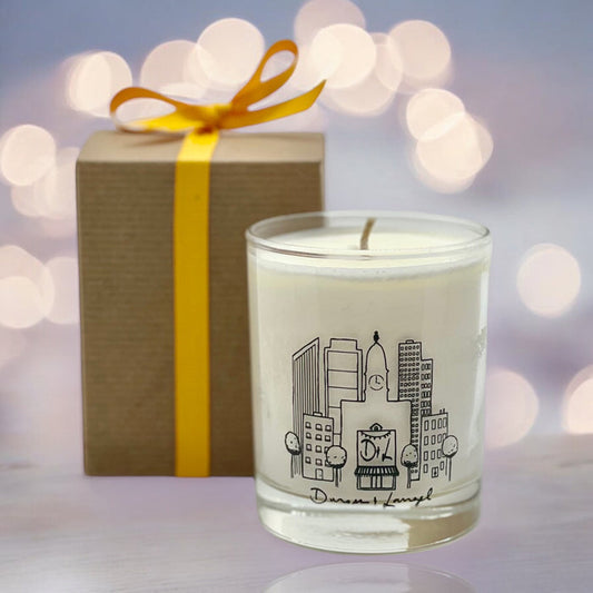 Tomato Leaf Candle - Philadelphia Skyline Glass