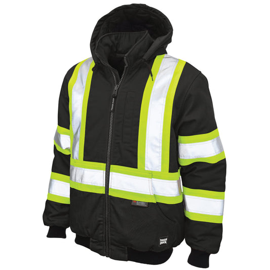 Tough Duck Men's Duck Safety Bomber Jackets & Coats Tough Duck Black 2XL Reg