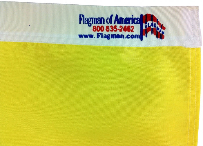 Professional solid yellow race flag for motorsports