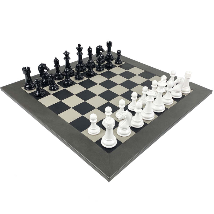 Traditional black & white finish pieces & Leather board | x large