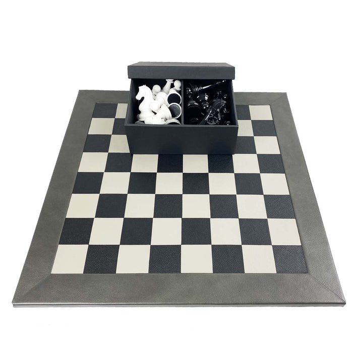 Traditional black & white finish pieces & Leather board | x large