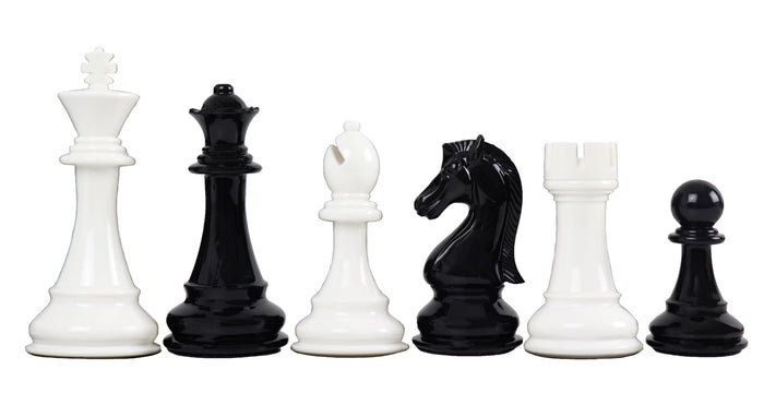 Traditional black & white finish pieces & Leather board | x large