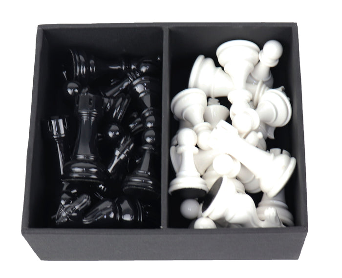 Traditional black & white finish pieces & Leather board | x large