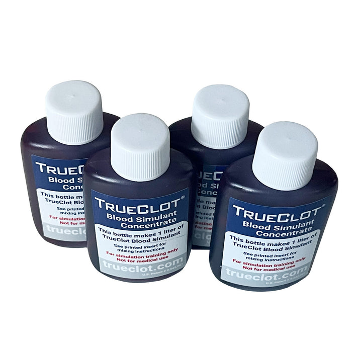 TrueClot® Blood Simulant Concentrate bottles