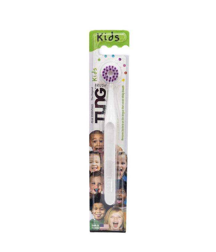 Tung Kids White & Purple Tongue Brush Cleaner, 1 Piece - Makkah Pharmacy