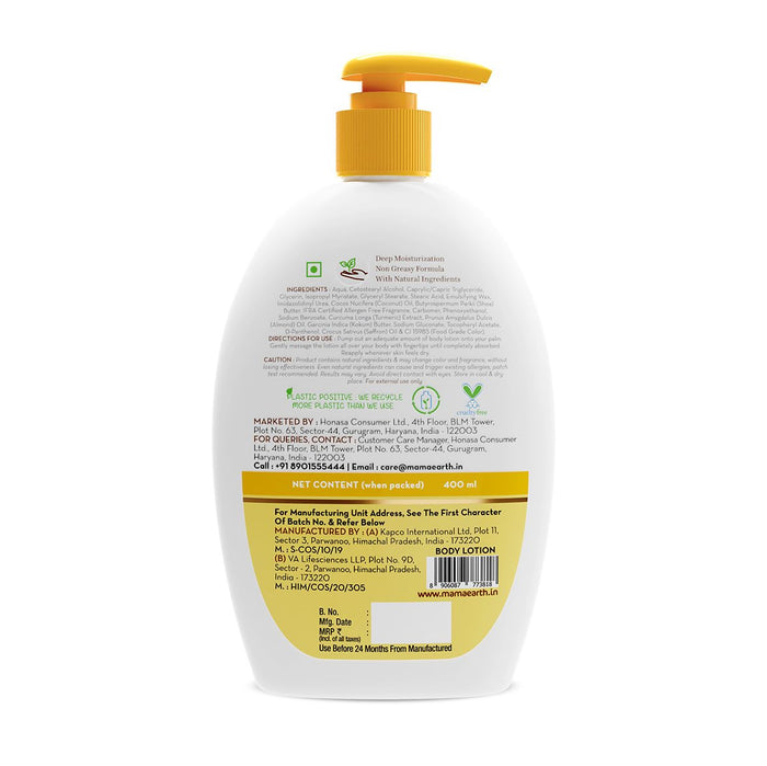 Ubtan Body Lotion with Turmeric and Kokum Butter for Glowing Skin - 400 ml