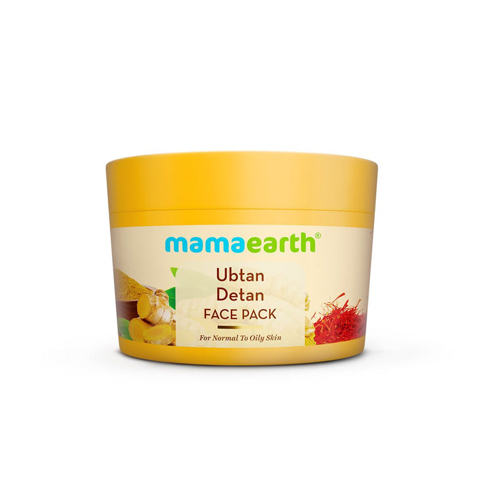 Ubtan Detan Face Pack with Turmeric & Saffron for Normal to Oily Skin - 200 g