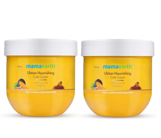 Ubtan Nourishing Cold Cream with Turmeric & Saffron for Glowing Moisturization – 200 g (Pack Of 2)