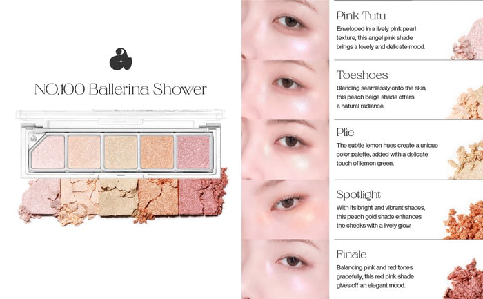 Unleashia Mood Shower Face Palette No.10 Ballerino Shower