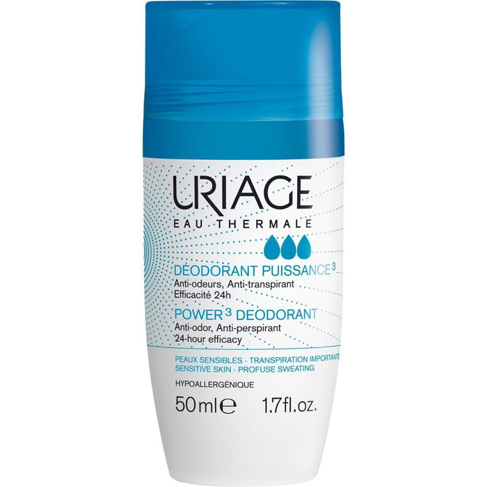 Uriage Eau Thermale Hypoallergenic Power 3 Antiperspirant Deodorant For Sensitive Skin 50 Ml - Makkah Pharmacy