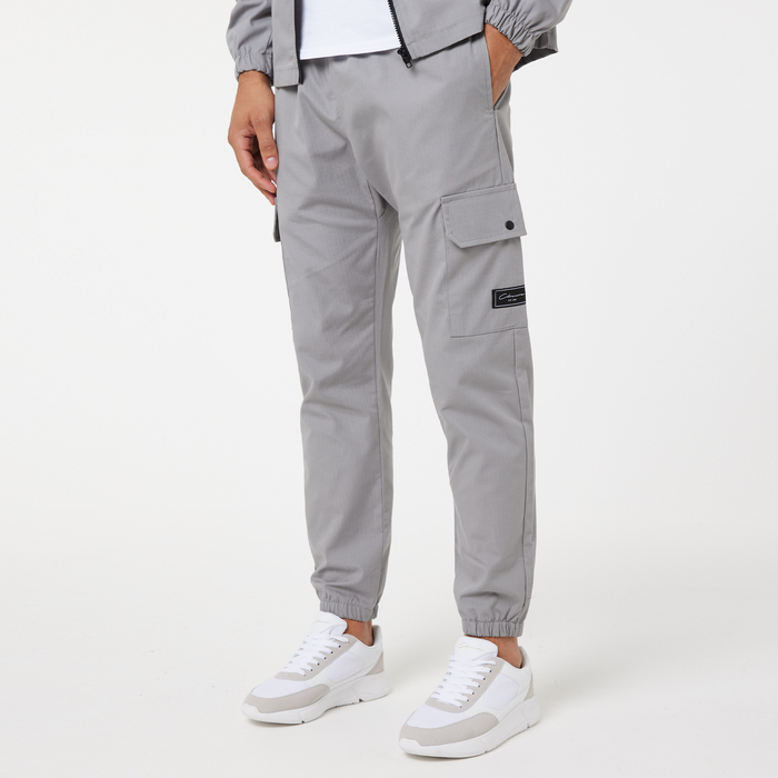 Men's  Ice Grey Utility Cargo Pant  Closure London  Front View