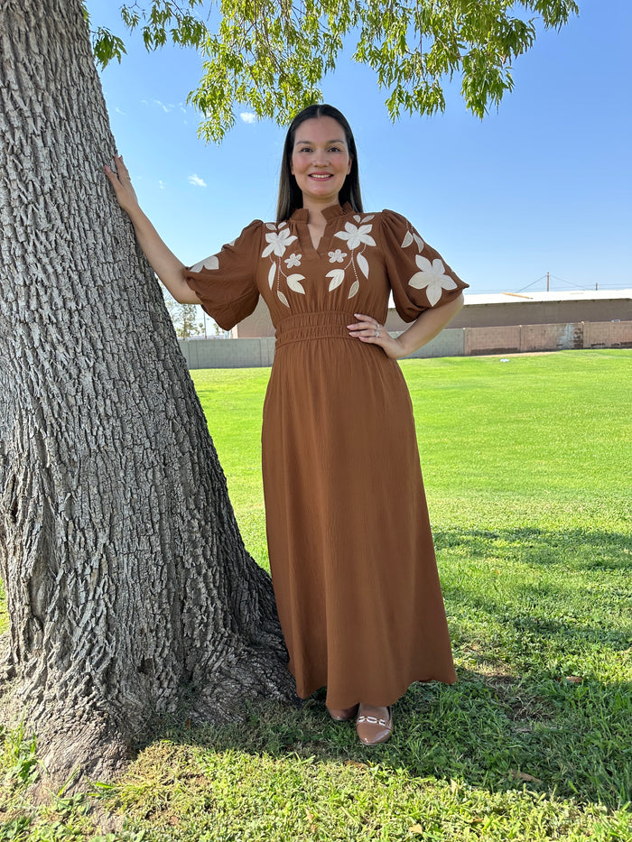 Valentina Embroidered Maxi Dress