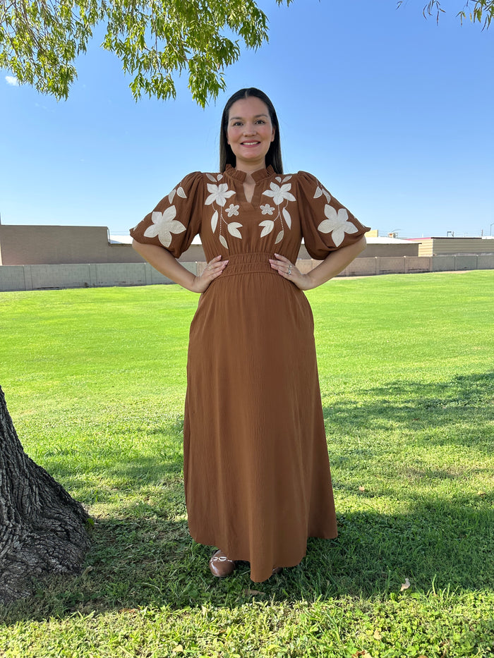 Valentina Embroidered Maxi Dress