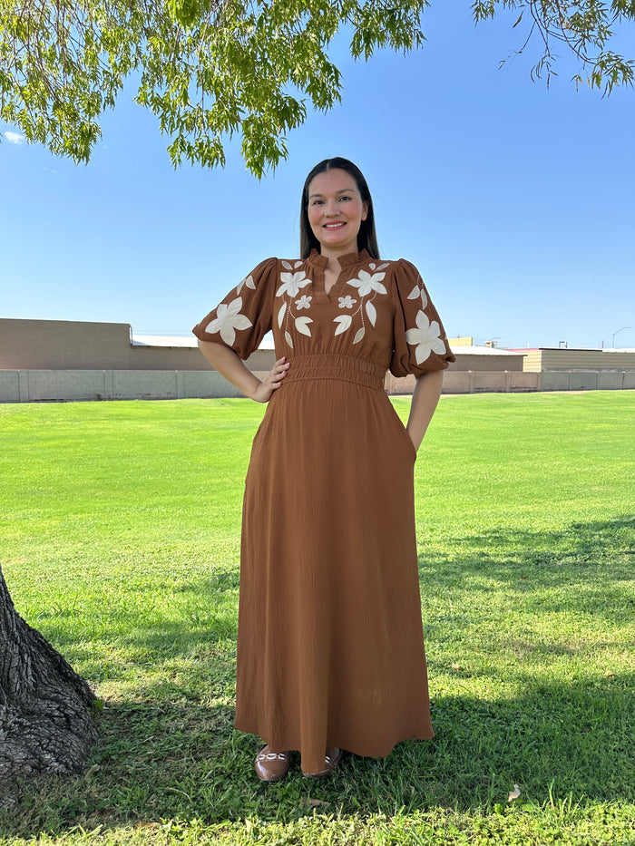 Valentina Embroidered Maxi Dress
