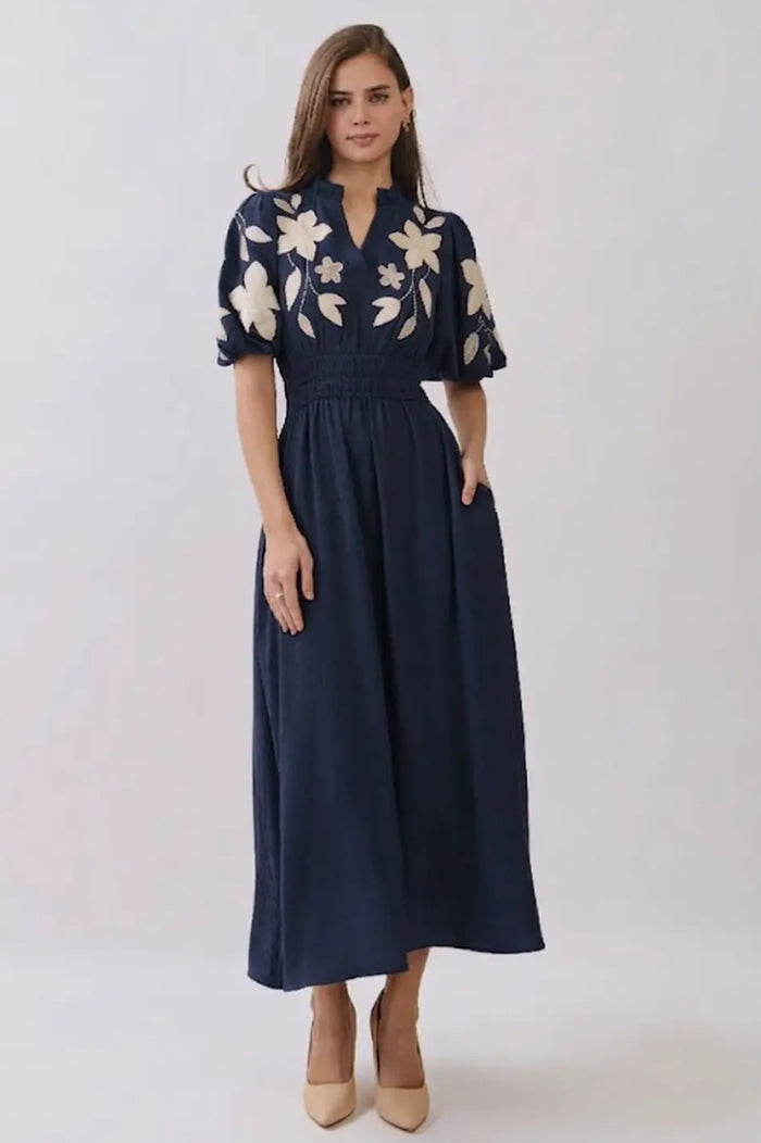 Valentina Embroidered Maxi Dress