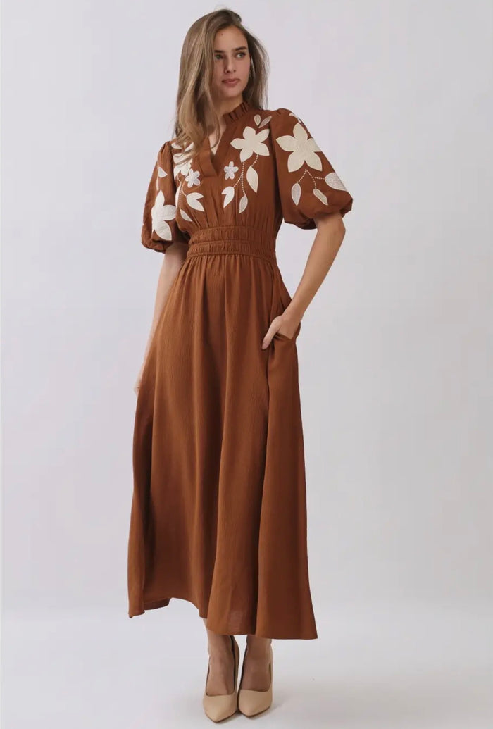 Valentina Embroidered Maxi Dress