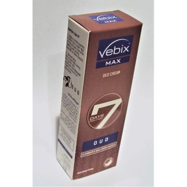 Vebix Max Deo Cream Oud Deodorant, 25ml - Makkah Pharmacy