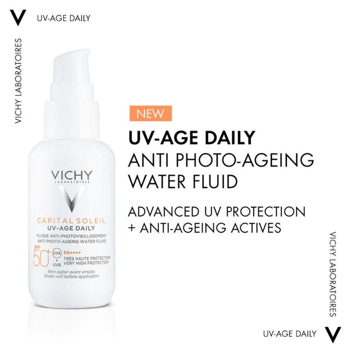 Vichy Capital Soleil UV - Age Anti Ageing Sunscreen SPF 50+ with Niacinamide, 40ml - Makkah Pharmacy