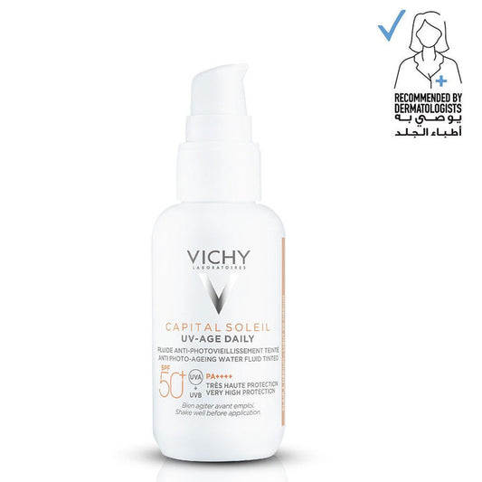 Vichy Capital Soleil UV - Age Tinted Anti Ageing Sunscreen SPF 50+ with Niacinamide, 40ml - Makkah Pharmacy