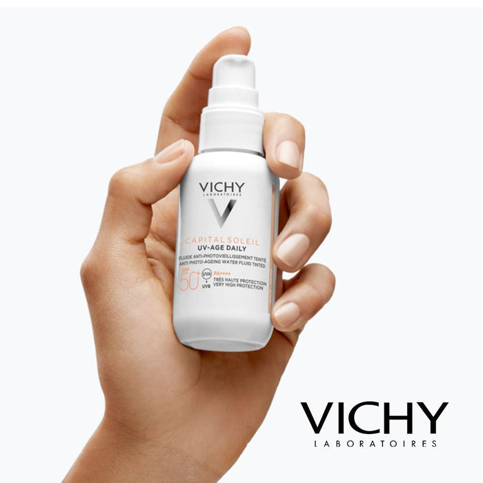 Vichy Capital Soleil UV - Age Tinted Anti Ageing Sunscreen SPF 50+ with Niacinamide, 40ml - Makkah Pharmacy