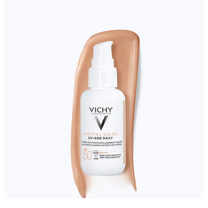 Vichy Capital Soleil UV - Age Tinted Anti Ageing Sunscreen SPF 50+ with Niacinamide, 40ml - Makkah Pharmacy