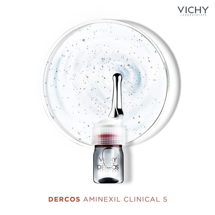 Vichy Dercos Aminexil Clinical 5 Anti-Hair Fall Treatment for Men x21 Doses, 6ml - Makkah Pharmacy
