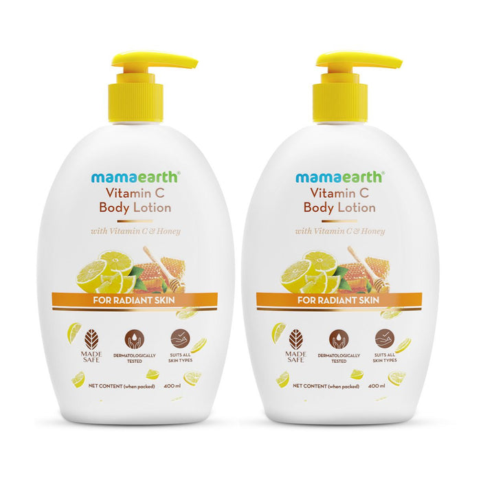 Vitamin C Body Lotion with Vitamin C & Honey for Radiant Skin - 400 ml   (Pack of 2)