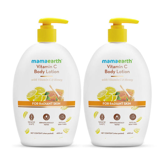 Vitamin C Body Lotion with Vitamin C & Honey for Radiant Skin - 400 ml   (Pack of 2)