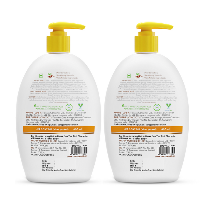 Vitamin C Body Lotion with Vitamin C & Honey for Radiant Skin - 400 ml   (Pack of 2)