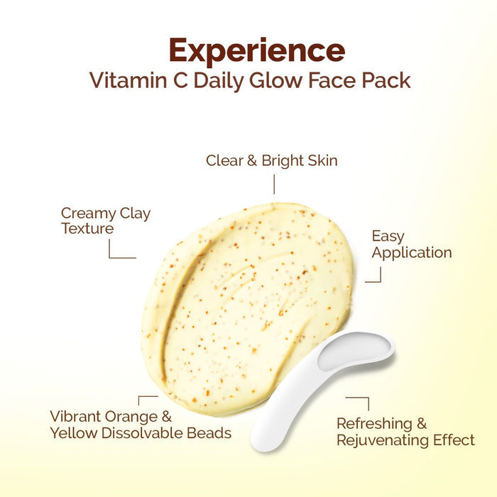 Vitamin C Daily Glow Face Pack with Vitamin C & Turmeric for Illuminating Skin - 100 g