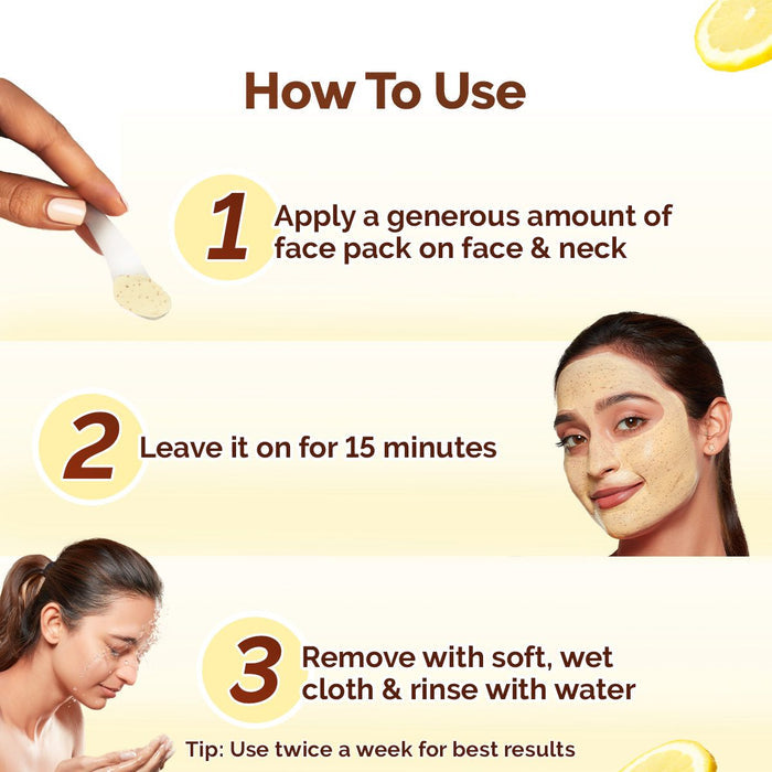 Vitamin C Daily Glow Face Pack with Vitamin C & Turmeric for Illuminating Skin - 100 g