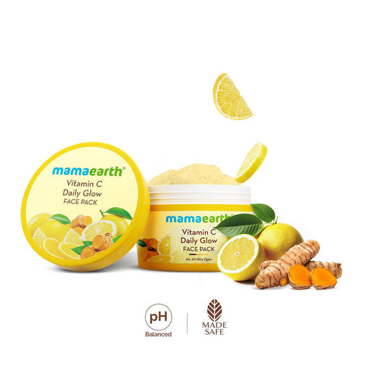 Vitamin C Daily Glow Face Pack with Vitamin C & Turmeric for Illuminating Skin - 200 g