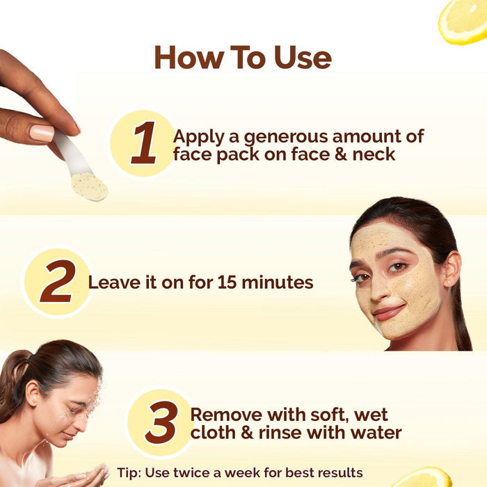 Vitamin C Daily Glow Face Pack with Vitamin C & Turmeric for Illuminating Skin - 200 g