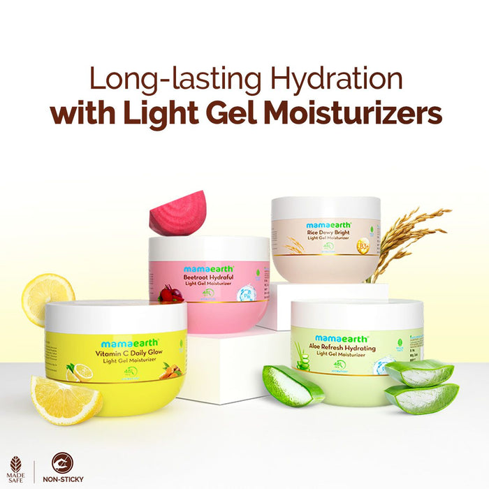 Vitamin C Daily Glow Light Gel Moisturizer with Vitamin C & Turmeric for Skin Brightening - 200 g