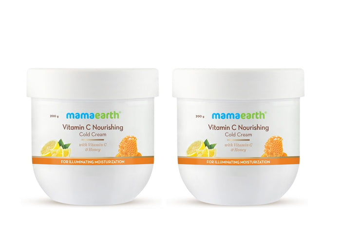 Vitamin C Nourishing Cold Cream with Vitamin C & Honey for Illuminating Moisturization - 200 g Pack of 2