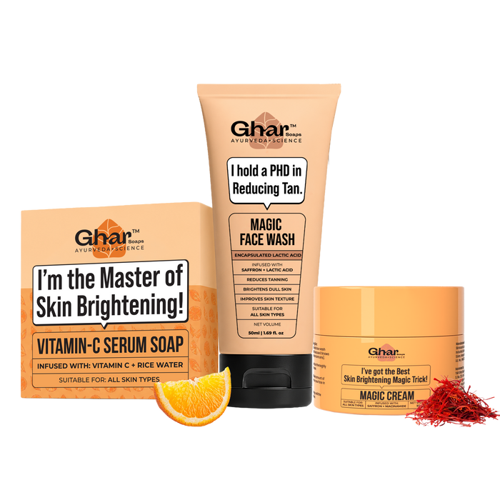 Vitamin c soap + Cream + Magic face wash Combo