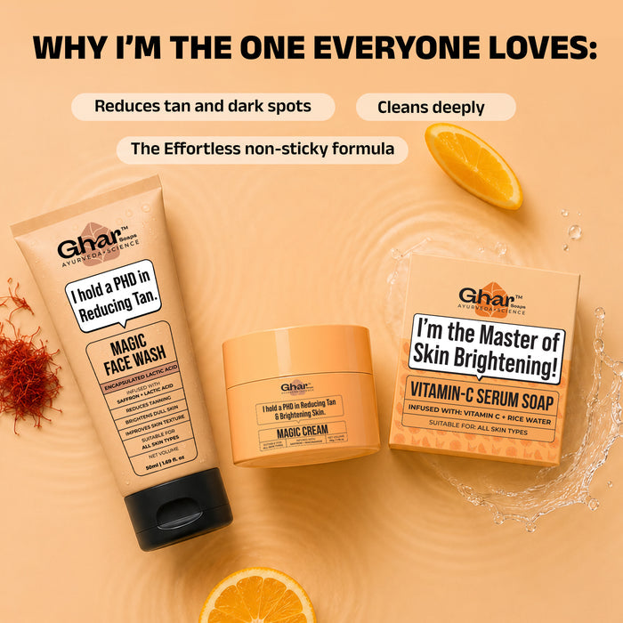 Vitamin c soap + Cream + Magic face wash Combo