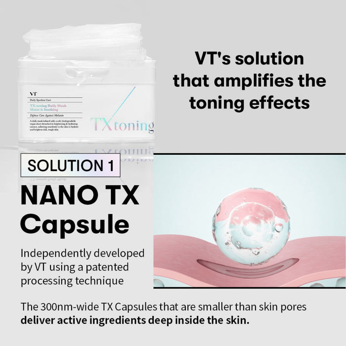 VT TX Toning Daily Spotless Care Mask 30 Sheet