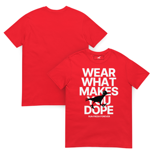 WEAR YO VIBES TEE  - RED X WHITE