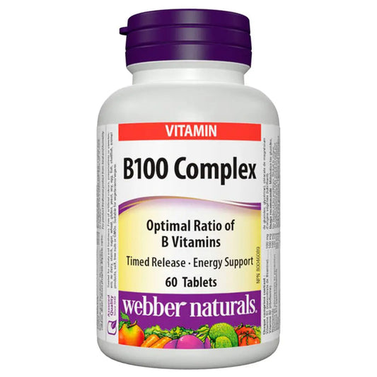 Webber Naturals - Vitamin B100 Complex 60's Tablets Webber Naturals