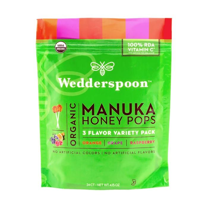 Wedderspoon Organic Manuka Honey Pops Kids-Variety pack 24's Wedderspoon
