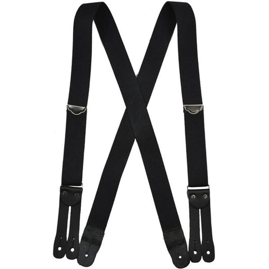 Welch 1.5" LEF X-Back Suspender Belts & Suspenders Welch Black 46 Inch 1.5 Inch