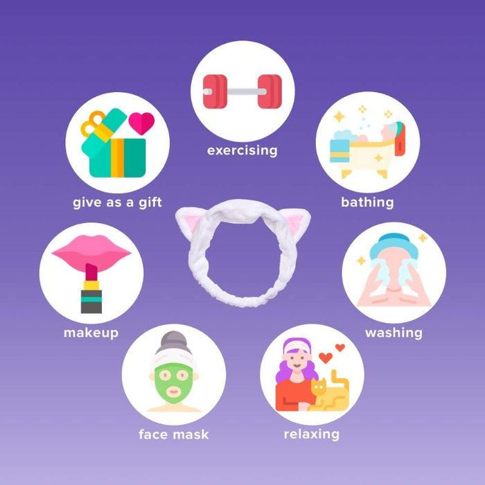 White Cat Headband - Korean-Skincare