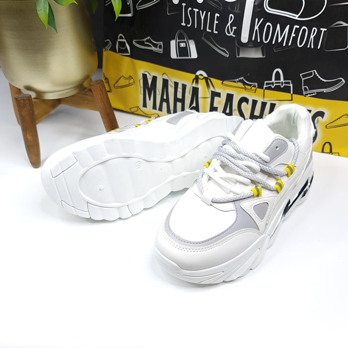 White Chunky Sneakers - Maha fashions -