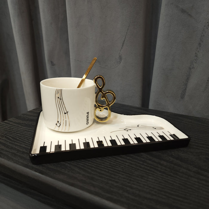 White Piano Mug - Maha fashions -  Cups