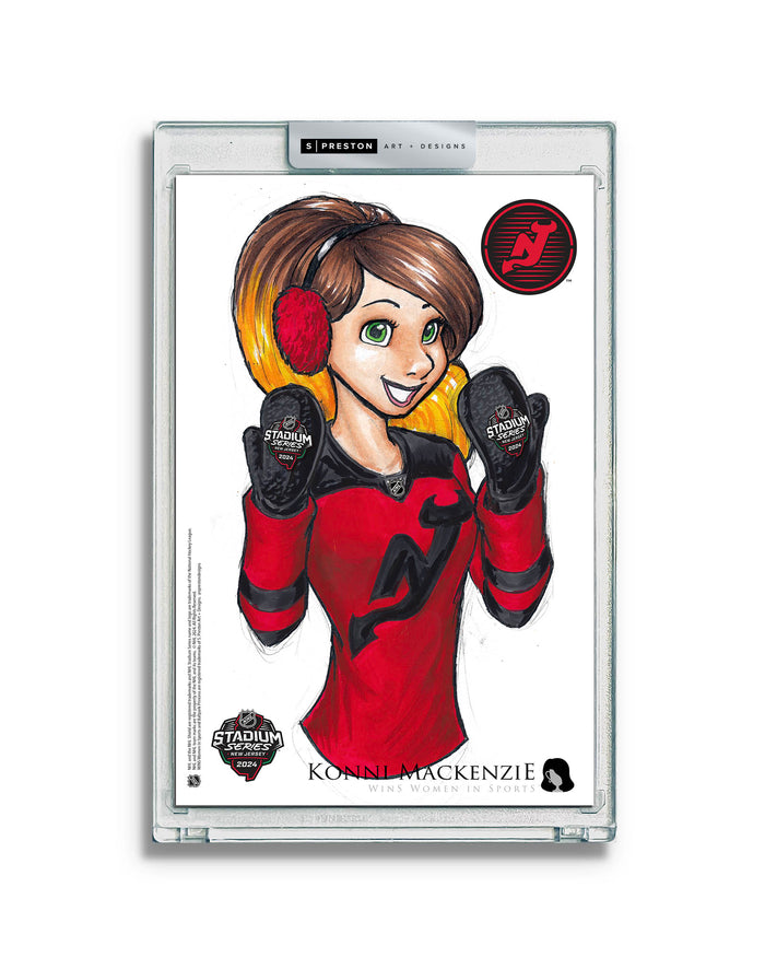WinS® NHL Konni Mackenzie 2024 Stadium Series Limited Edition Art Slab - New Jersey Devils